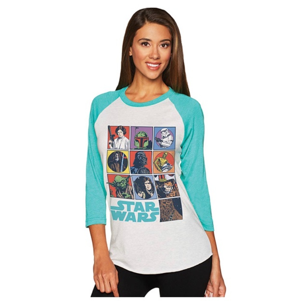 Star Wars DelSol color changing 3/4 length sleeve Tee XS Like New